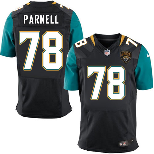 Men's Elite Jermey Parnell Nike Jersey Black Alternate - #78 NFL Jacksonville Jaguars